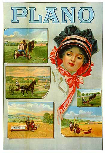 Plano girl in bonnet poster.