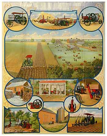 Gasoline powered tractors poster.