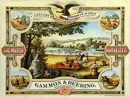 Century of Progress in Grain: 1776 to 1876 poster.