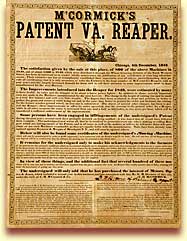 McCormick's Patent Va. Reaper, 1849.
