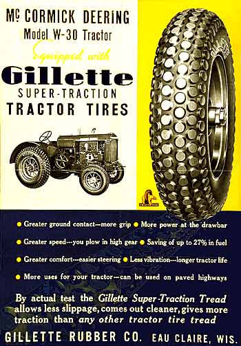 Gillette Tractor Tires poster.