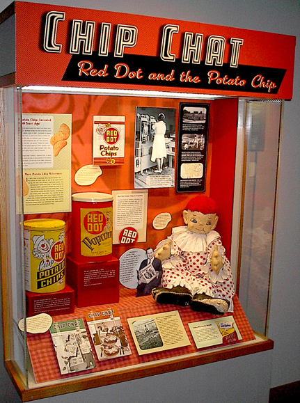 Museum case with objects from this exhibit on display.