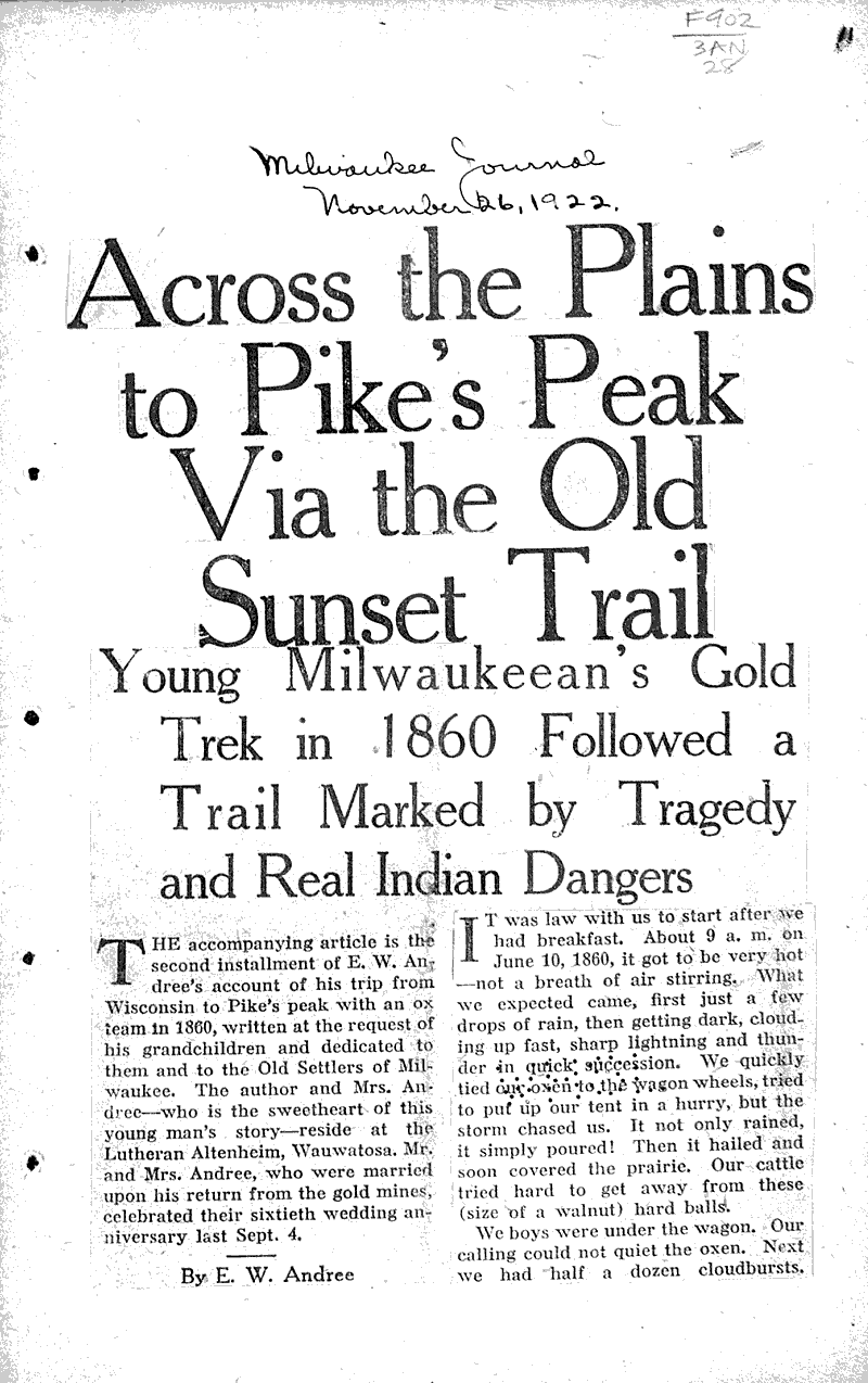  Source: Milwaukee Journal Topics: Travels Date: 1922-11-26