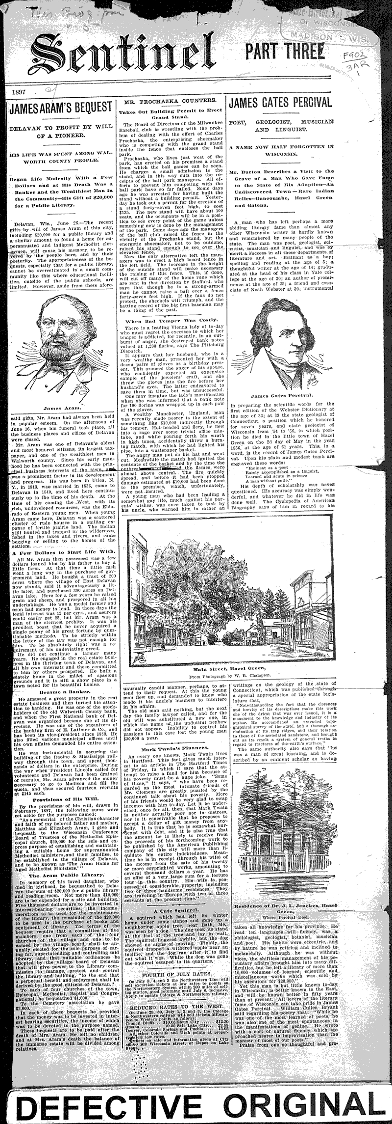  Source: Milwaukee Sentinel Topics: Education Date: 1897-07-27