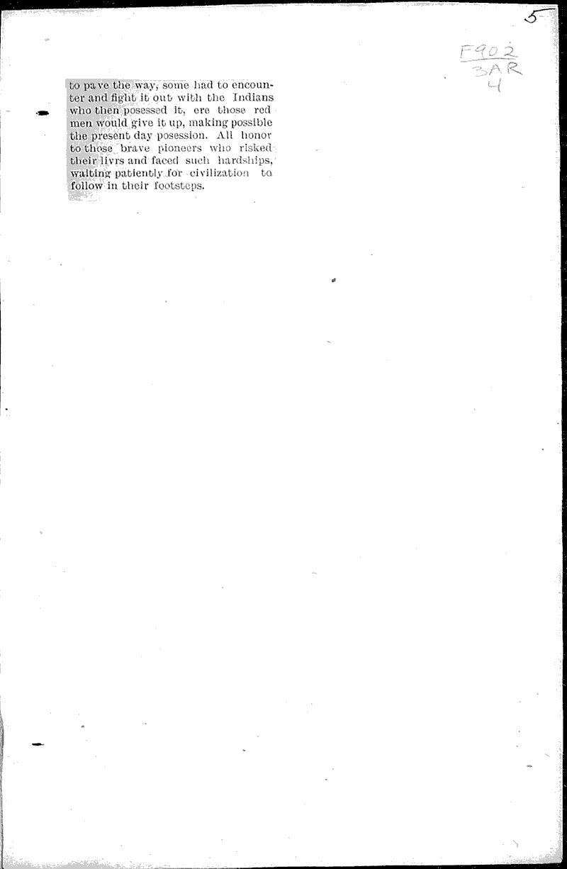 Muscoda's earliest family Newspaper Article/Clipping Wisconsin Historical Society