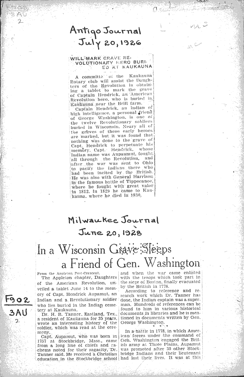  Source: Antigo Journal Topics: Wars Date: 1926-07-20