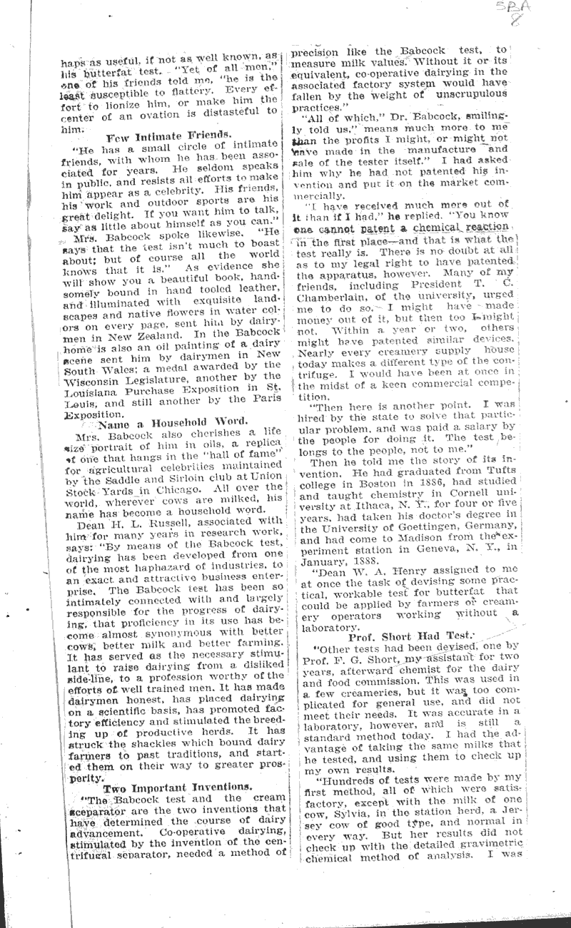  Source: Wisconsin State Journal Topics: Agriculture Date: 1926-05-02