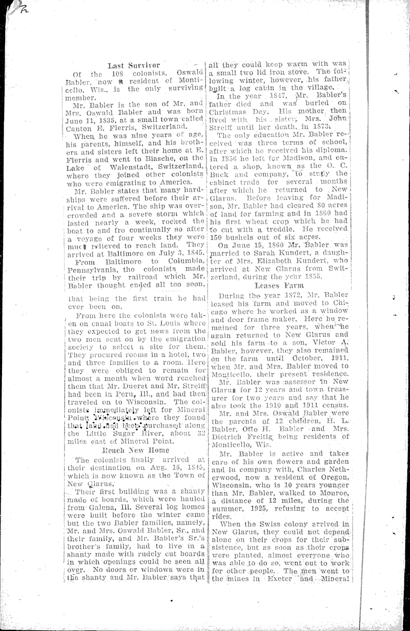  Source: Wisconsin State Journal Topics: Immigrants Date: 1926-07-07