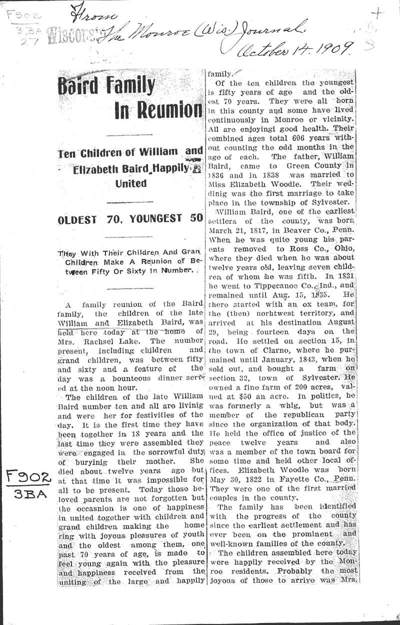  Source: Monroe Daily Journal Date: 1909-10-14