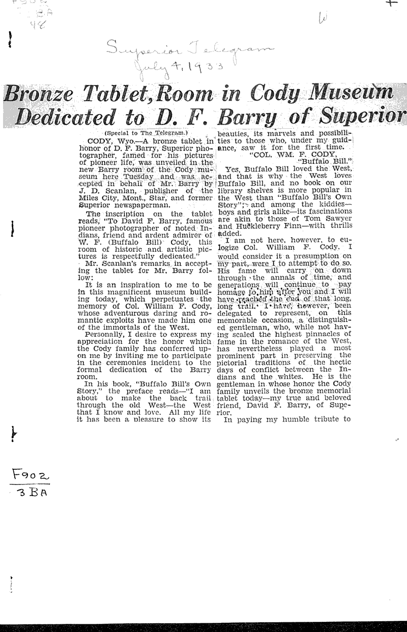  Source: Superior Telegram Topics: Indians and Native Peoples Date: 1933-07-04