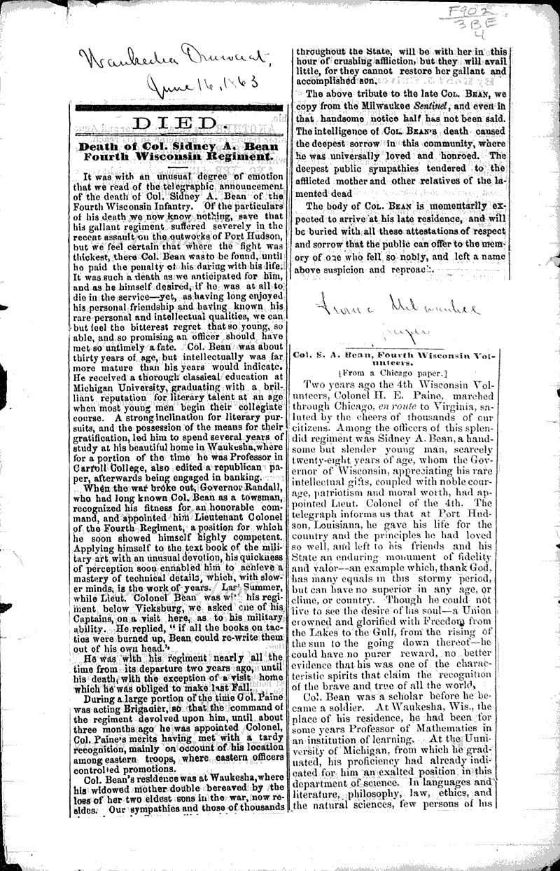  Topics: Civil War Date: 1863-06-16