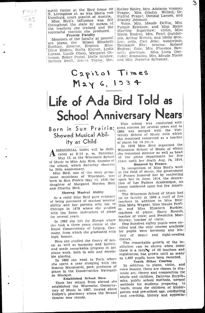  Source: Wisconsin State Journal Date: 1934-05-06