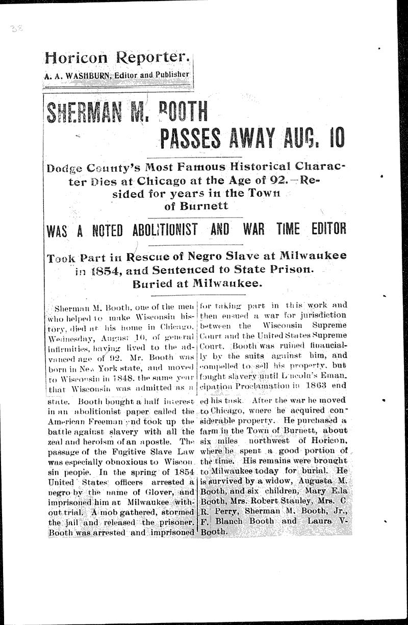  Source: Horicon Reporter Topics: Social and Political Movements Date: 1904-08-??