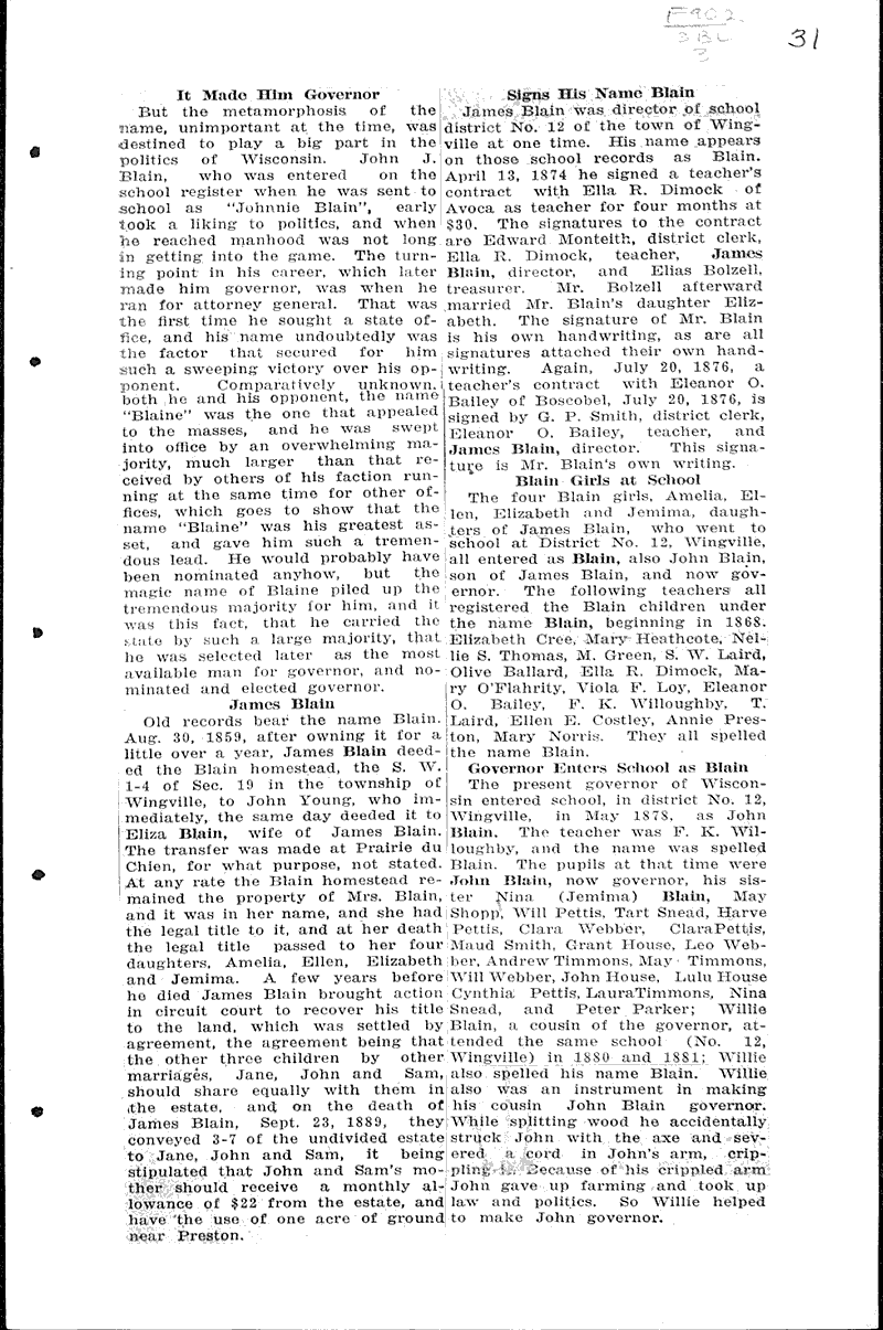  Source: Fennimore Times Topics: Government and Politics Date: 1925-05-06