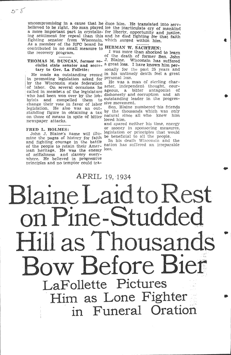  Source: Wisconsin State Journal Topics: Government and Politics Date: 1934-04-19