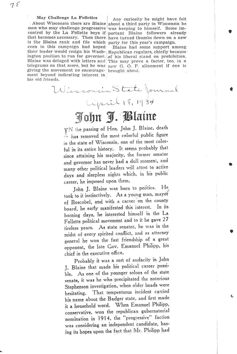  Source: Milwaukee Journal Topics: Government and Politics Date: 1934-04-18