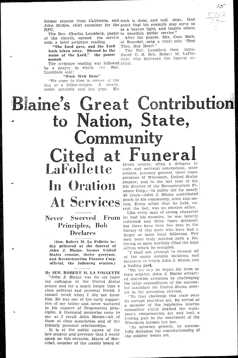  Source: Capital Times Topics: Government and Politics Date: 1934-04-20