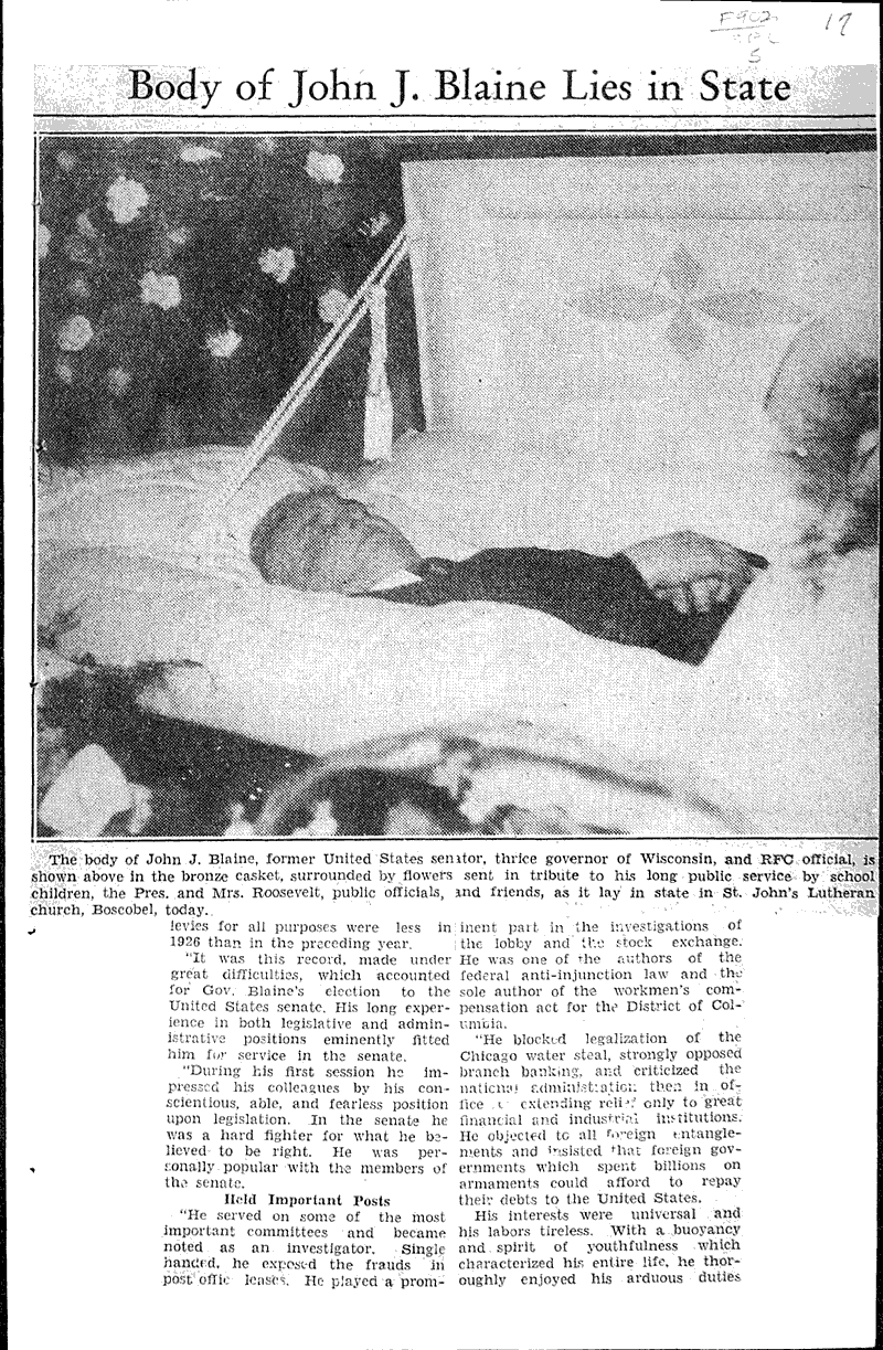 Source: Capital Times Topics: Government and Politics Date: 1934-04-20