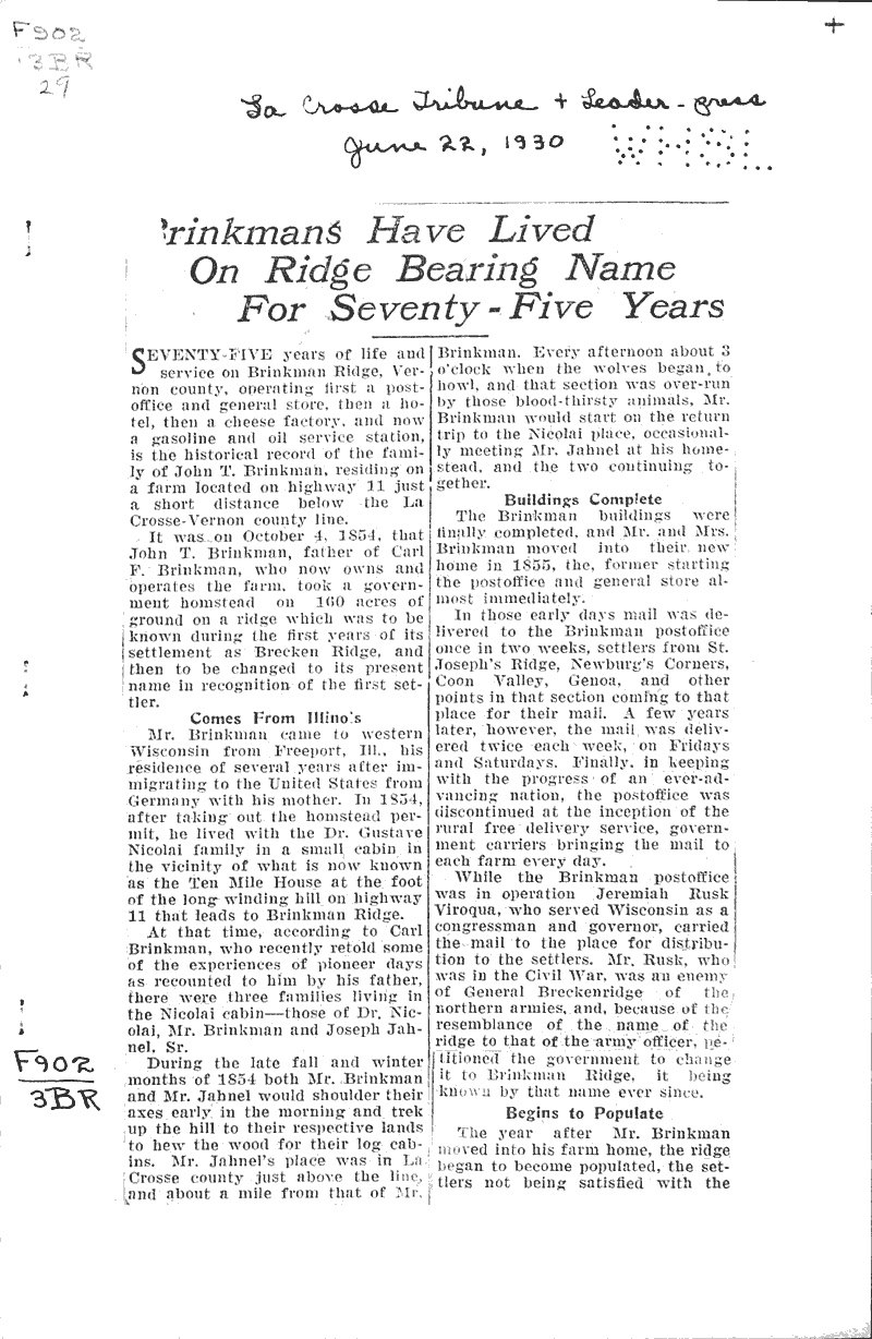  Source: La Crosse Tribune and Leader-Press Date: 1930-06-22