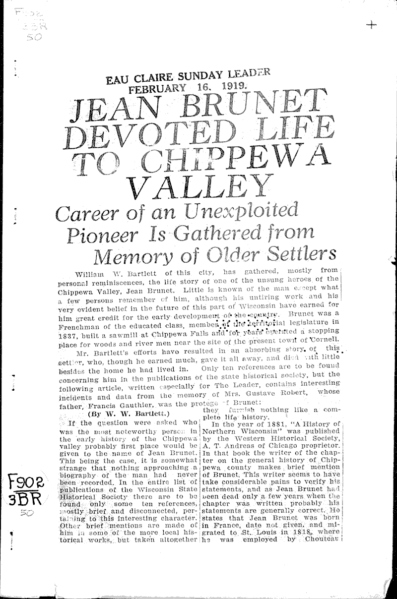  Source: Eau Claire Sunday Leader Topics: Immigrants Date: 1919-02-16
