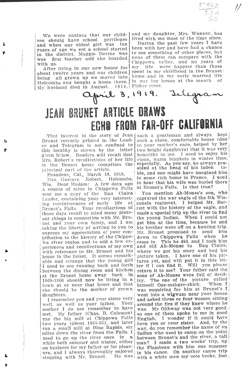  Source: Eau Claire Sunday Leader Topics: Immigrants Date: 1919-02-16