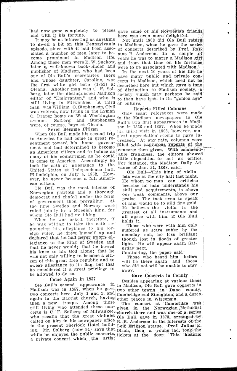  Source: Wisconsin State Journal Topics: Art and Music Date: 1924-02-03