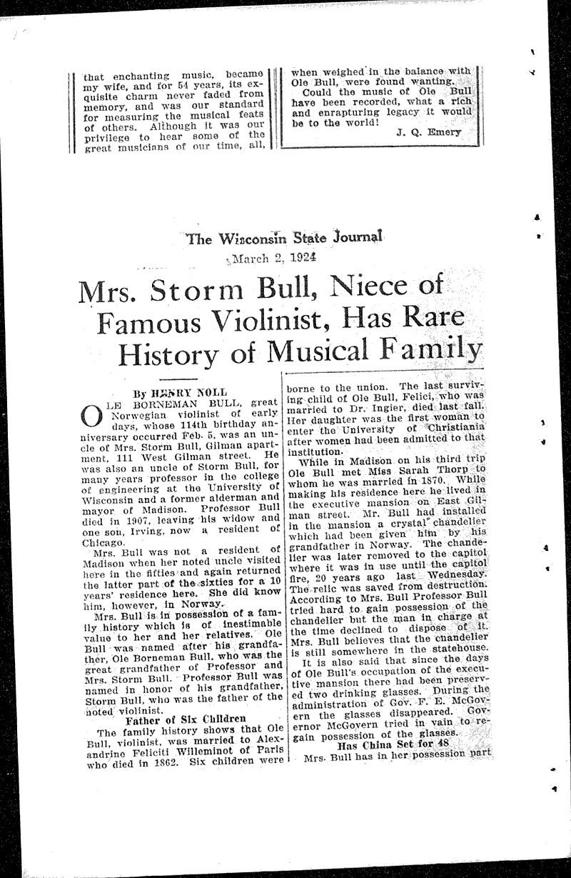  Source: Wisconsin State Journal Topics: Art and Music Date: 1924-02-03