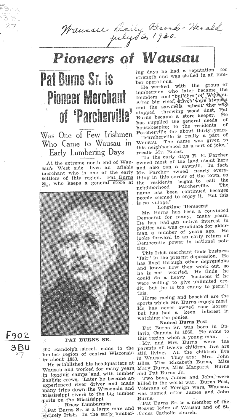  Source: Wausau Daily Record-Herald Topics: Industry Date: 1930-07-02