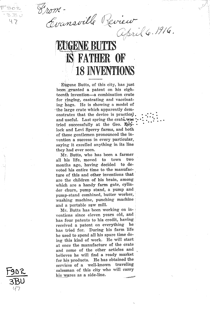  Source: Evansville Review Date: 1916-04-06