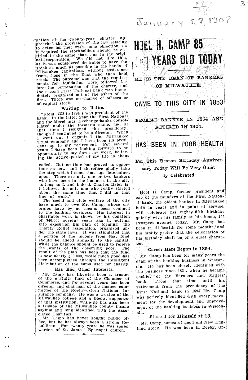  Source: Milwaukee Journal Topics: Industry Date: 1907-01-27