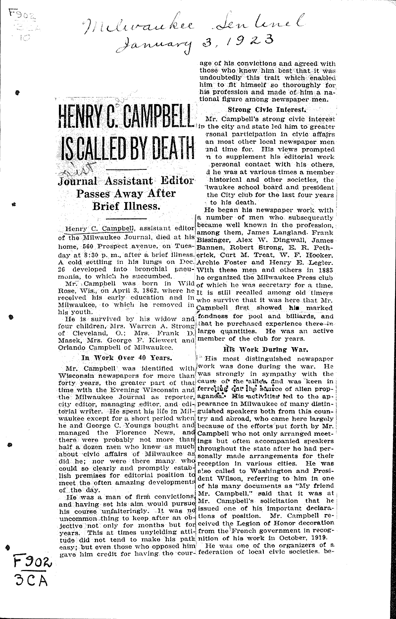  Source: Milwaukee Sentinel Topics: Wars Date: 1923-01-03