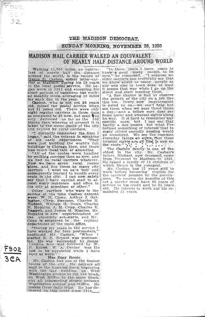  Source: Madison Democrat Topics: Transportation Date: 1920-11-28