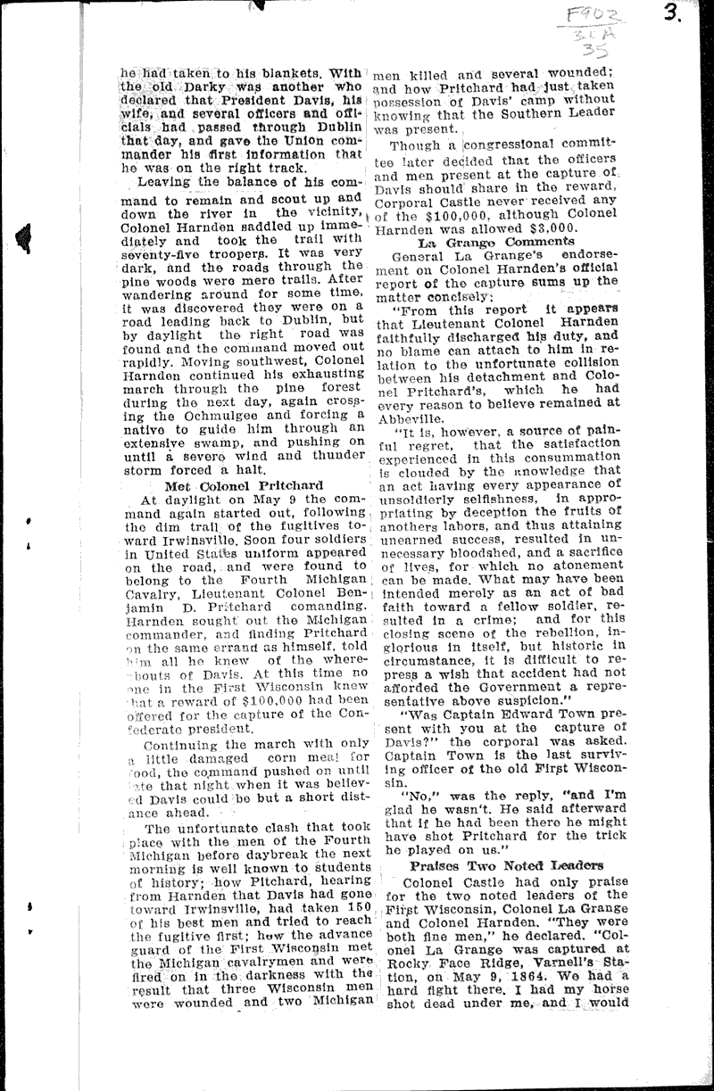  Source: Eau Claire Sunday Leader Topics: Civil War Date: 1927-10-18