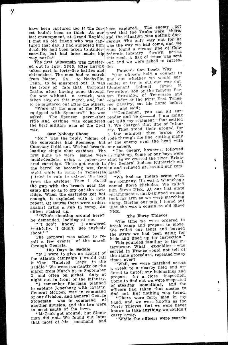  Source: Eau Claire Sunday Leader Topics: Civil War Date: 1927-10-18