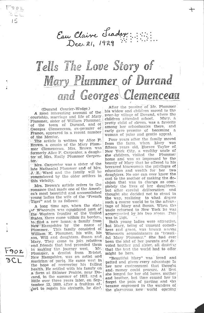  Source: Eau Claire Sunday Leader Date: 1929-12-21