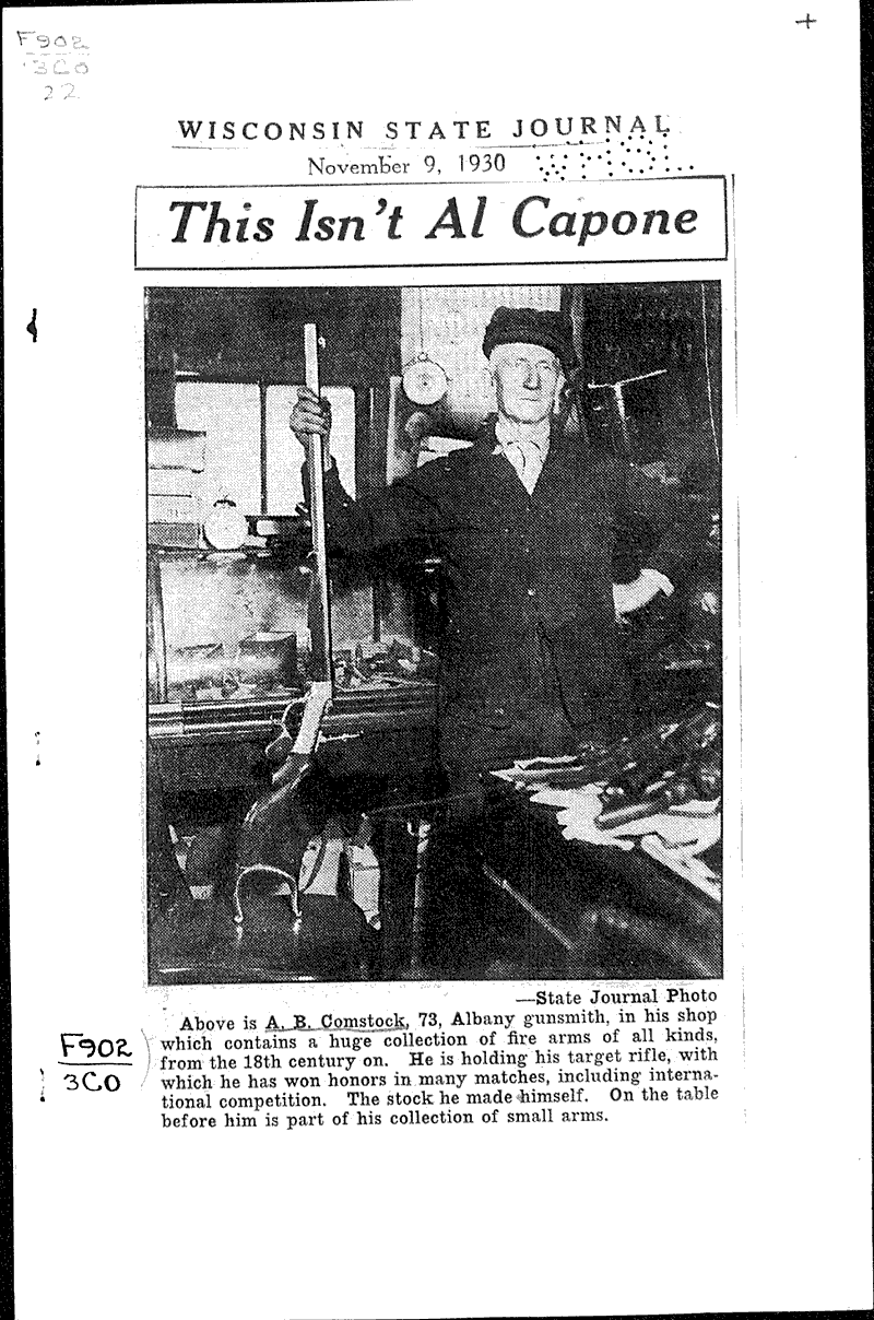 Source: Wisconsin State Journal Date: 1930-11-09
