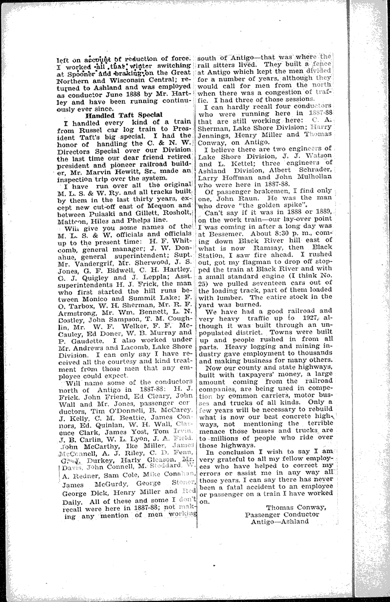  Source: Antigo Daily Journal Topics: Industry Date: 1931-05-12