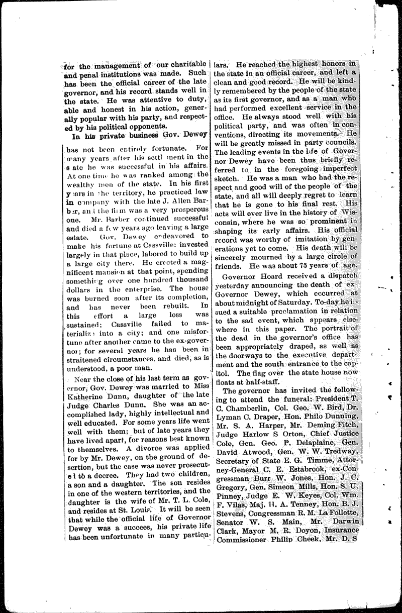  Source: Wisconsin State Journal Topics: Government and Politics Date: 1889-07-22