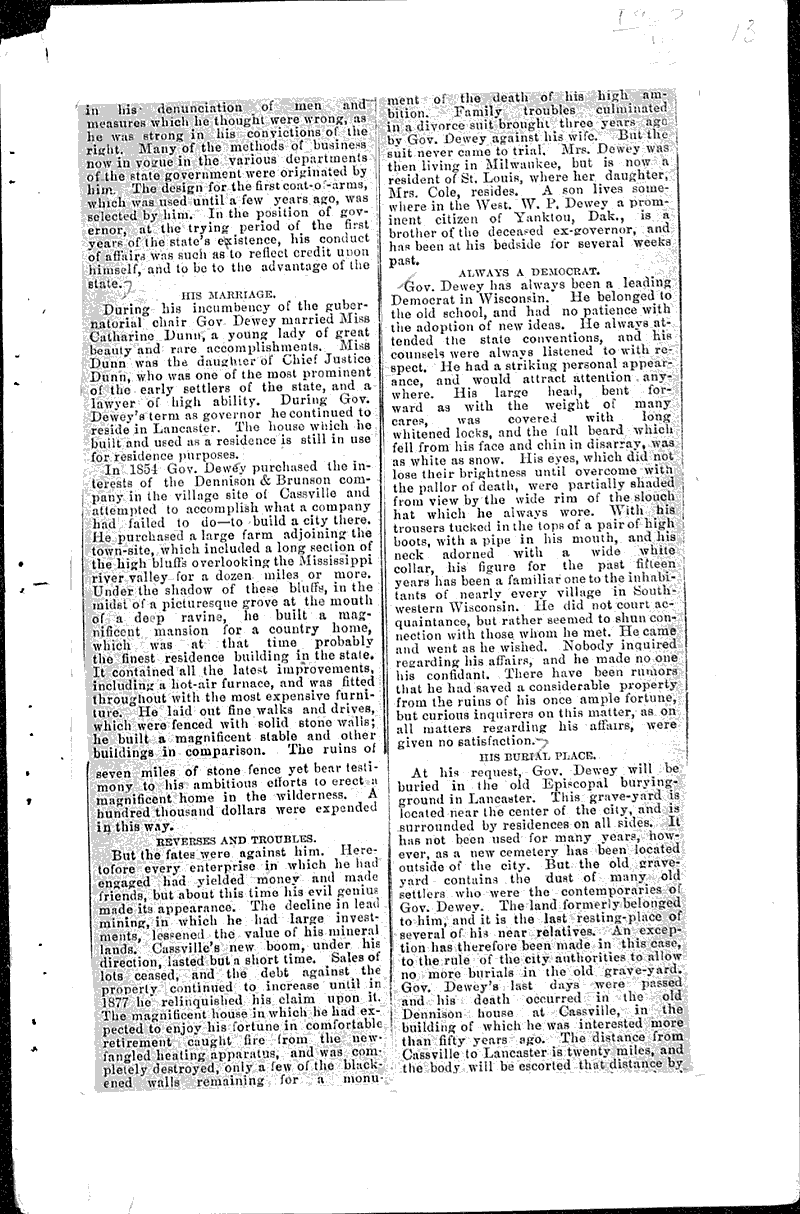  Source: Milwaukee Sentinel Topics: Government and Politics Date: 1889-07-21