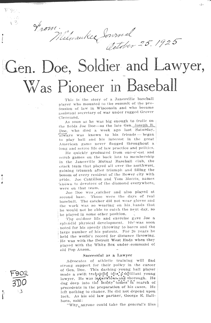 Source: Milwaukee Journal Date: 1925-10-25