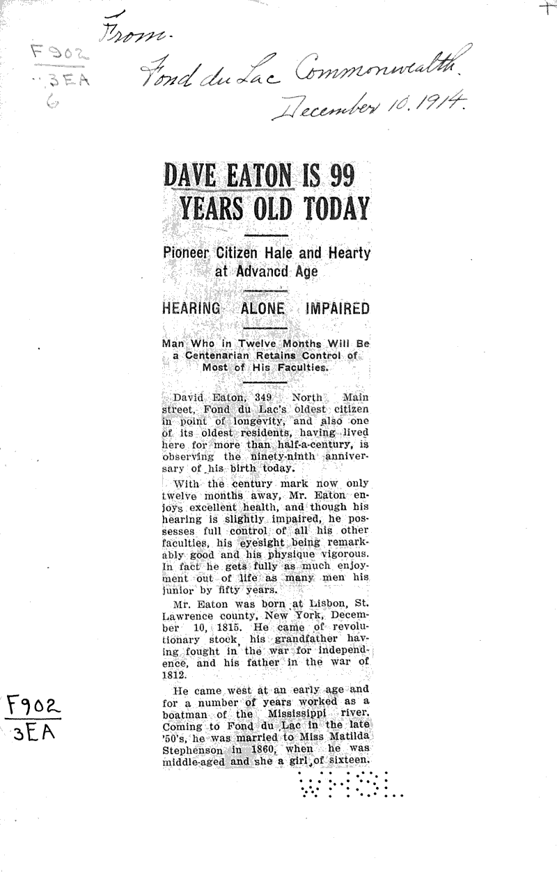  Source: Fond du Lac Commonwealth Date: 1914-12-10
