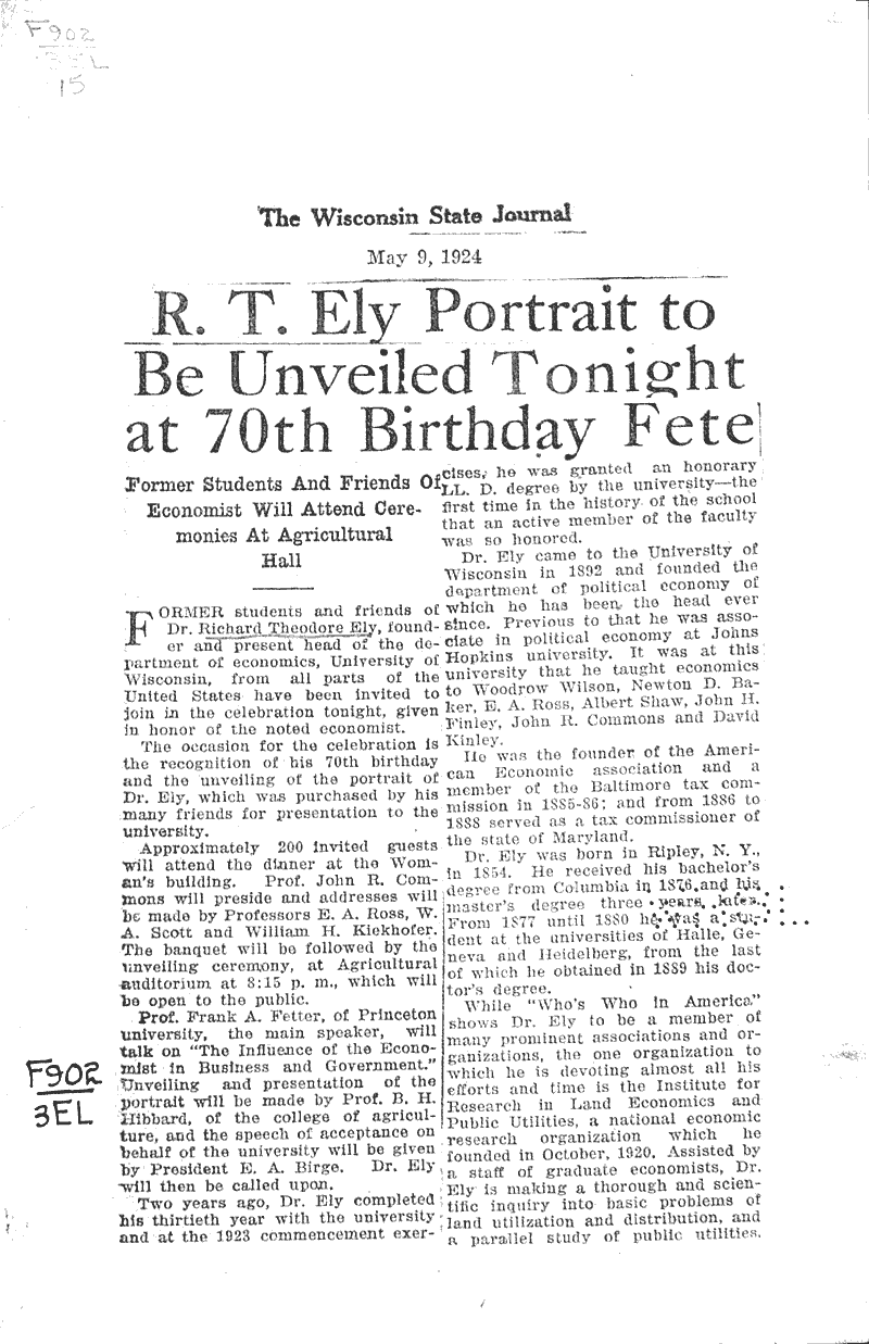  Source: Wisconsin State Journal Date: 1924-05-09