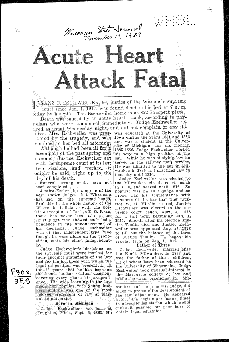  Source: Wisconsin State Journal Date: 1929-11-14