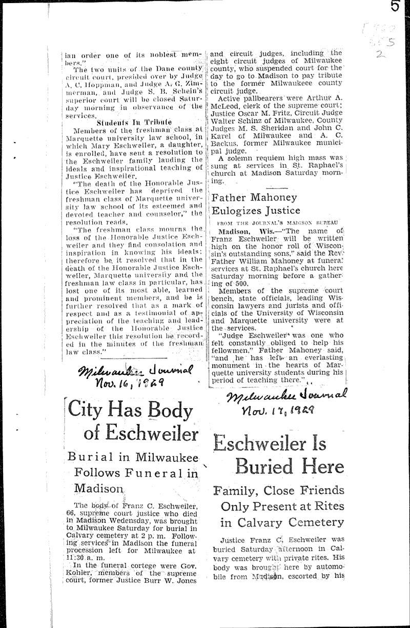 Source: Wisconsin State Journal Date: 1929-11-14