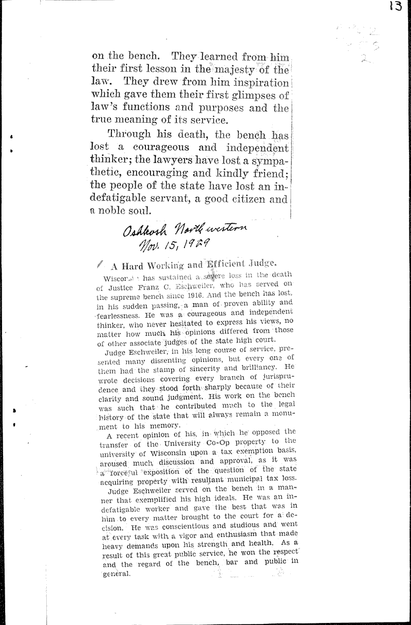  Source: Wisconsin State Journal Date: 1929-11-14
