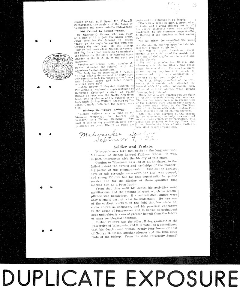  Source: Wisconsin State Journal Date: 1922-09-05