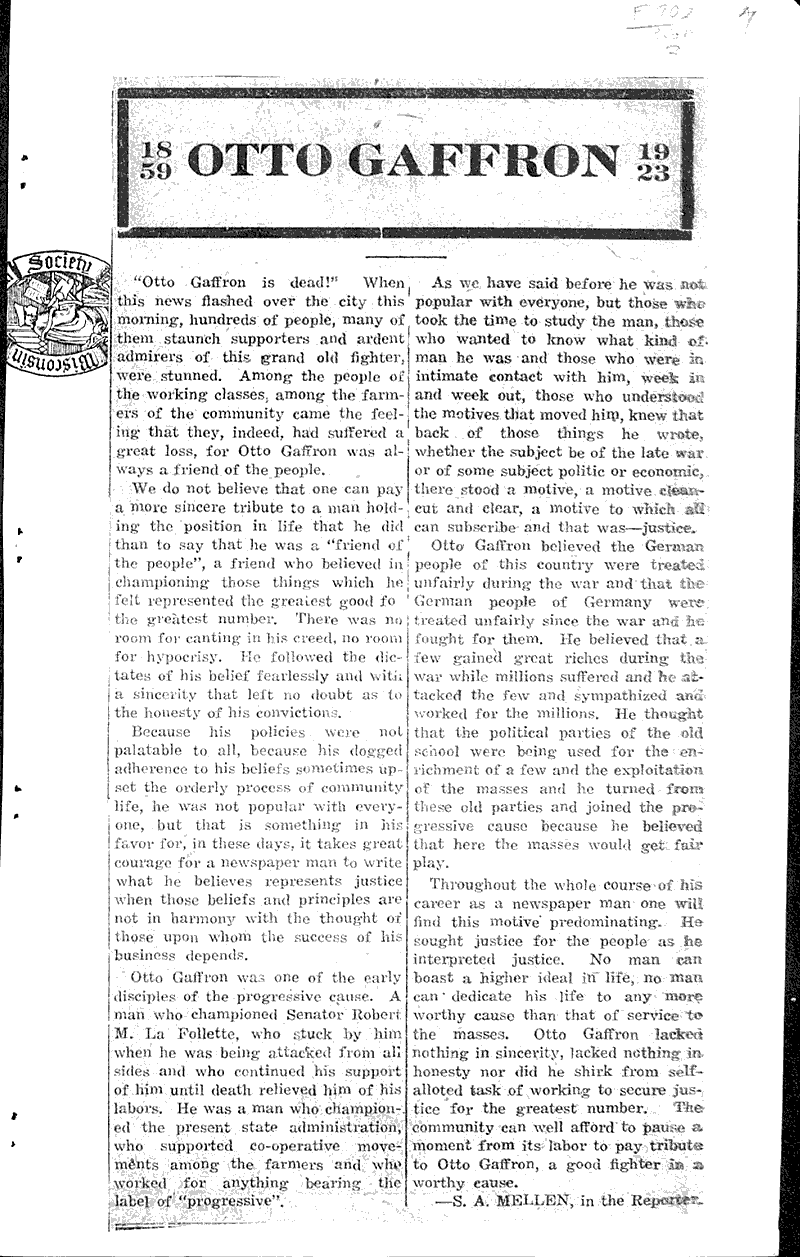  Source: Plymouth Review Date: 1923-04-18