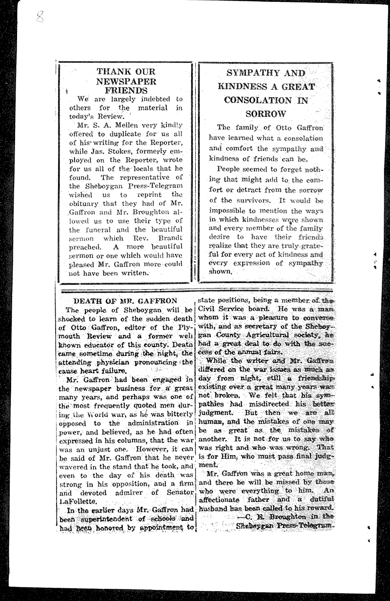  Source: Plymouth Review Date: 1923-04-18