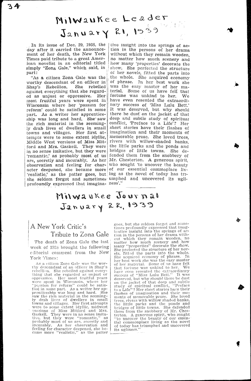  Source: Milwaukee Leader Topics: Art and Music Date: 1939-01-21
