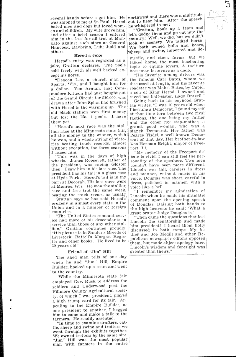  Source: Milwaukee Journal Topics: Civil War Date: 1934-02-14